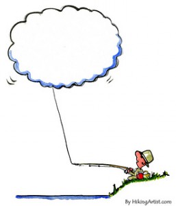 Fishing the Cloud Cartoon